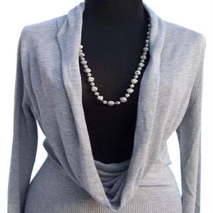 Silk Blend OverSize Collar New Tunic Banded Bottom
